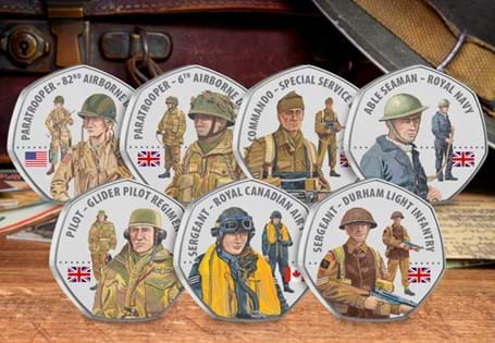 This Commemorative Collection has been released to mark the 80th anniversary of D-Day. Each of the 7 commemoratives features artwork of a different Allied regiment. Edition Limit: 1,944.