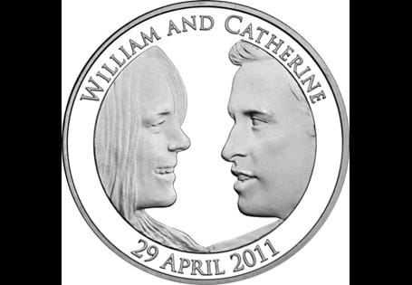 Your coin has been struck in 2011 to celebrate the Royal Wedding of Prince William and Kate Middleton. Reverse depicts the officially approved double portrait of the couple.