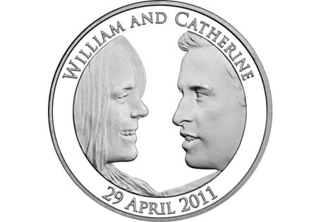 Your coin has been struck in 2011 to celebrate the Royal Wedding of Prince William and Kate Middleton. Reverse depicts the officially approved double portrait of the couple.