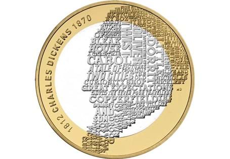 The creative reverse design of this UK £2 features the profile of Charles Dickens made up from the titles of his most famous works. Available now with FREE P&P!