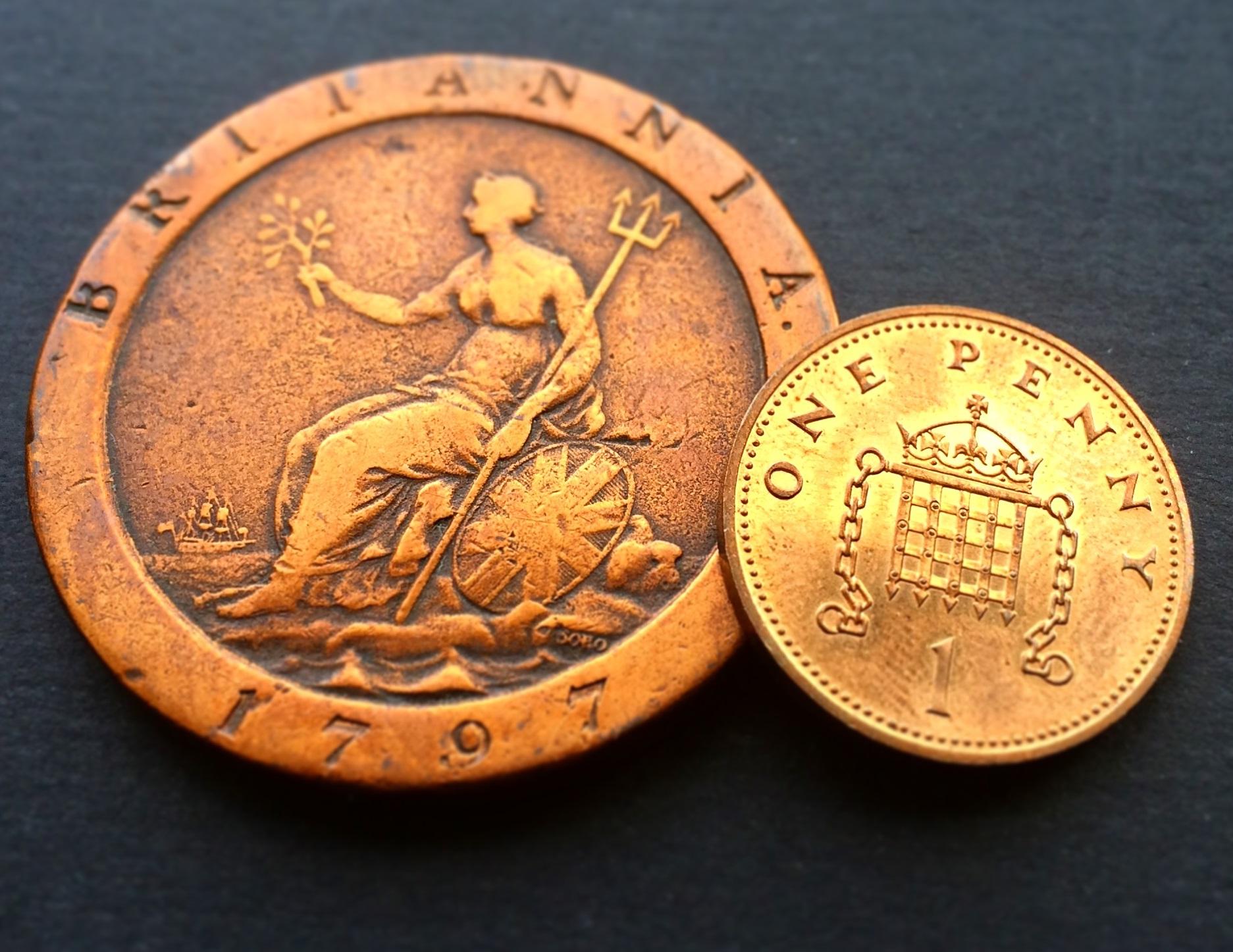 Cartwheel vs modern penny