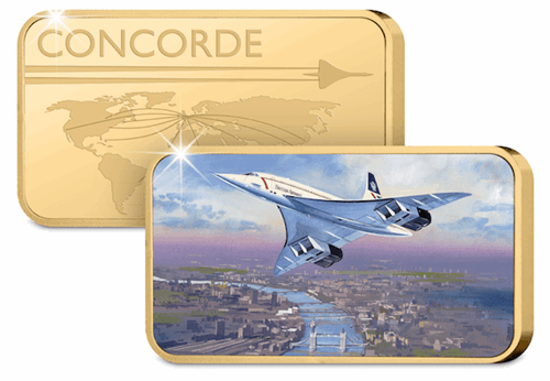 Concorde Over London Ingot Obverse Reverse