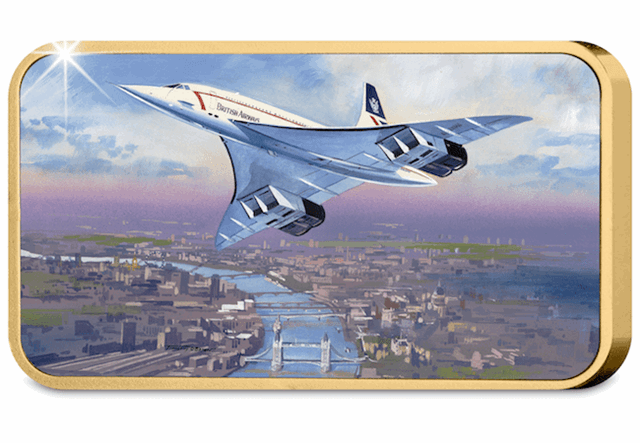 Concorde Over London Ingot Reverse