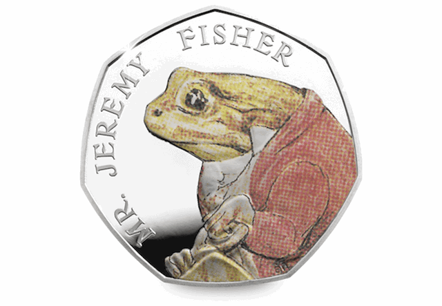 Beatrix Potter 2017 50p Silver Proof Coins Jeremy Fisher Reverse