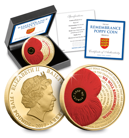 RBL 2017 Gold-Plated Poppy Coin