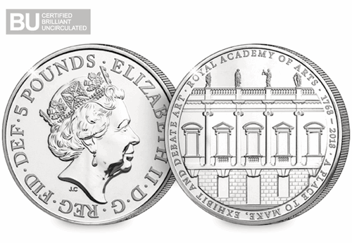 250th-Anniversary-of-the-Royal-Academy-of-Arts-BU-5-Pound-Coin-Obverse-Reverse-Logo