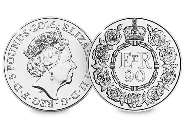 Uk 2016 Queens 90Th Birthday Cuni Bu Five Pound Coin In Royal Mint Pack6