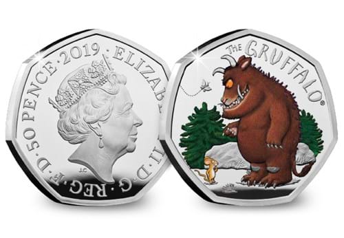 The Gruffalo & Mouse Silver 50p Obverse and Reverse