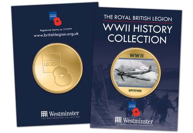 Official RBL History of WWII Commemoratives Spitfire in display card