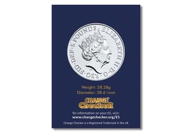 2021 UK Lunar Year of the Ox BU £5 obverse in Change Checker packaging
