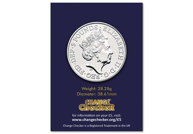 Lunar Year of the Tiger CERTIFIED BU £5 Obverse in Change Checker packaging