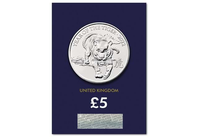 Lunar Year of the Tiger CERTIFIED BU £5 Reverse in Change Checker packaging
