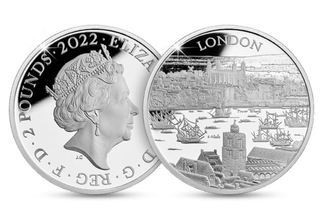UK 2022 City Views London 1oz Silver Proof Coin Obverse and Reverse