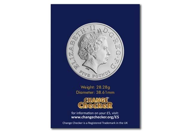 2005 Battle Of Trafalgar £5 Obverse in Change Checker card