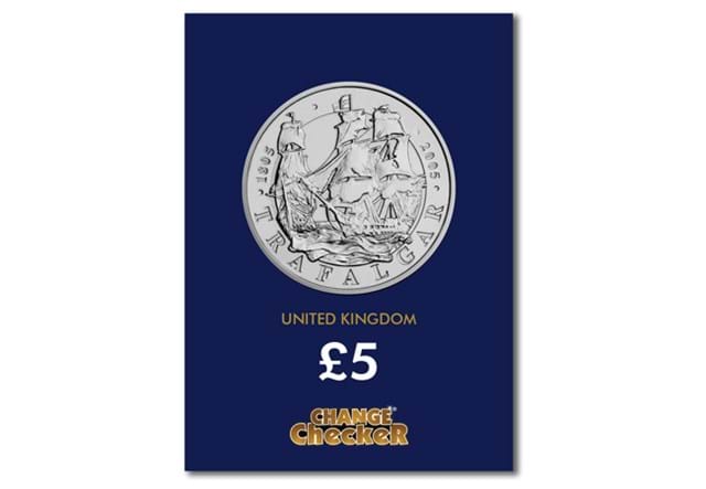2005 Battle Of Trafalgar £5 Reverse in Change Checker card