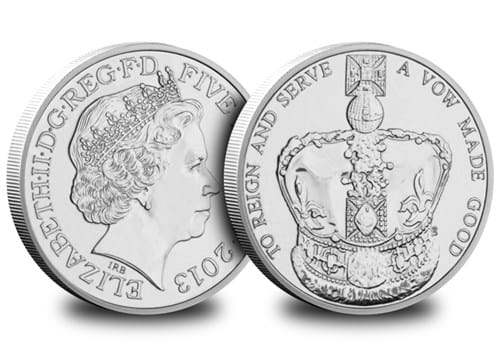 2013 Coronation 60Th Anniversary £5 Obverse and Reverse