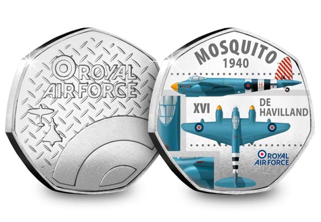 PB RAF WW2 Heptagonal Medal Mosquito