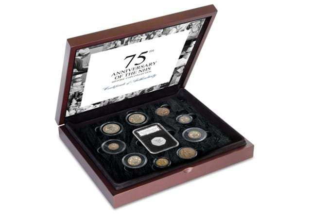 75Th Anniversary Of The NHS Historic Coin Collection Box Shot