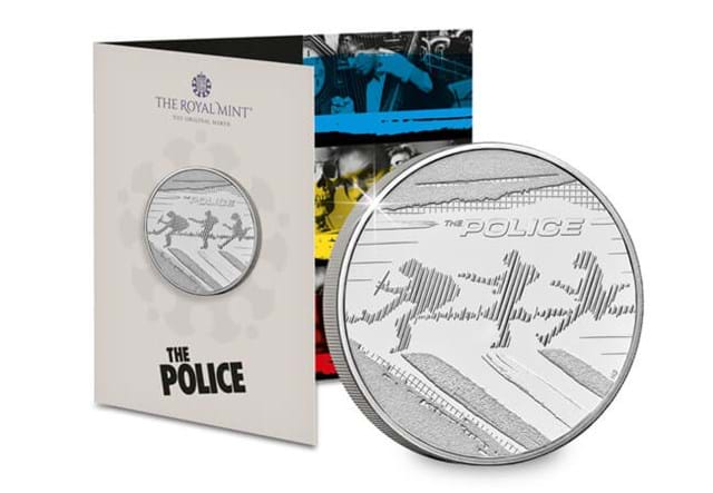 The Police £5 BU Coin Reverse With BU Pack