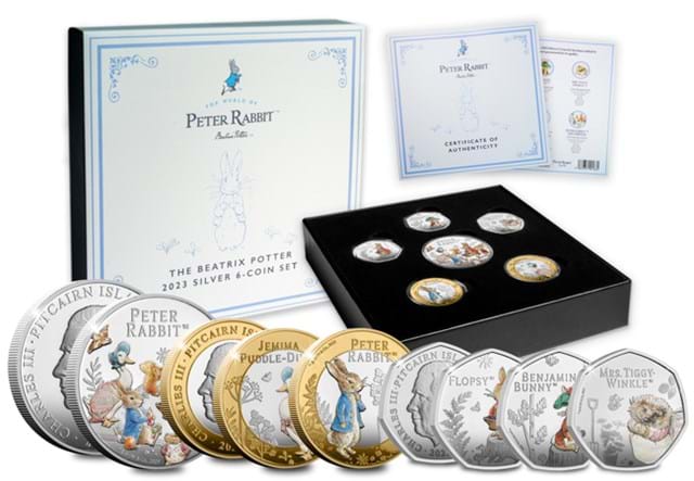 Beatrix Potter 2023 Silver 6 Coin Set Whole Product