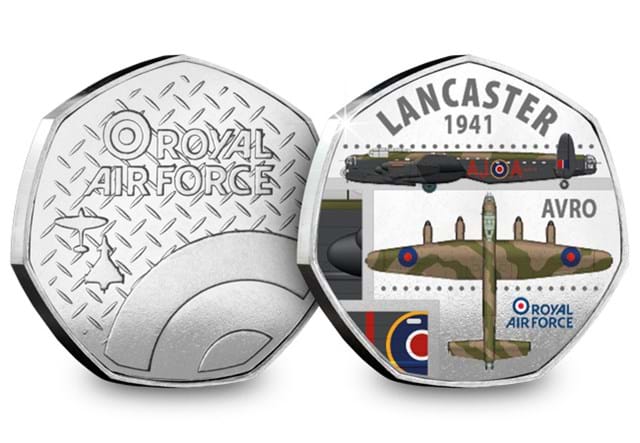 LS RAF History Heptagonal Medals Lancaster 1941 Both Sides