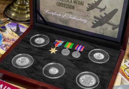 WWII Coin And Replica Medal Set Lifestyle 02