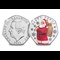The Father Christmas BU Colour 50P Set Coin 02 Obv Rev