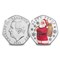 The Father Christmas BU Colour 50P Set Coin 02 Obv Rev