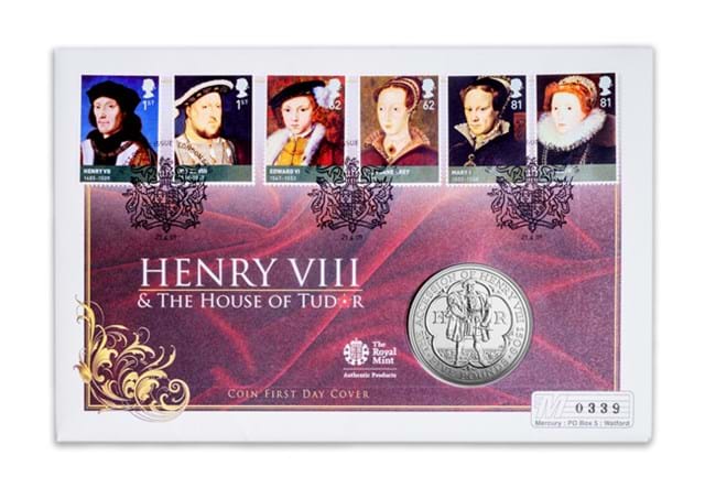 Henry VIII And The House Of Tudor Coin Cover