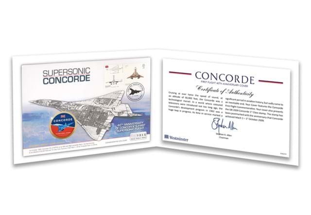 Concorde First Flight Cover Medal Cover In Folder