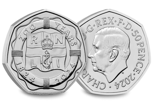262X RNLI BU 50P Pack Coin Obverse And Reverse