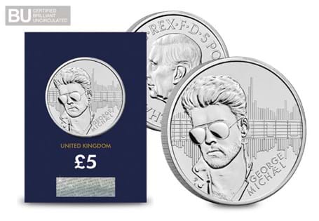 This £5 coin has been issued to celebrate the legacy of singer George Michael. It has been struck to a BU quality and protectively encapsulated in official Change Checker packaging.