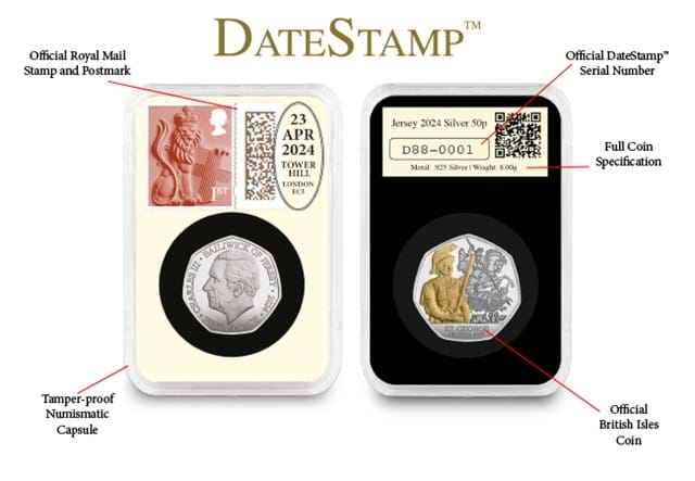 UK 2024 Silver 50P Datestamp St George Patron Saints Everslab Product Page Images (DY) 4