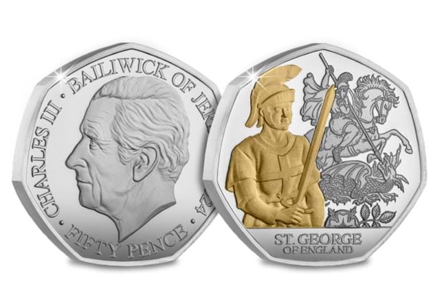 UK 2024 Silver 50P Datestamp St George Patron Saints Everslab Product Page Images (DY) 5