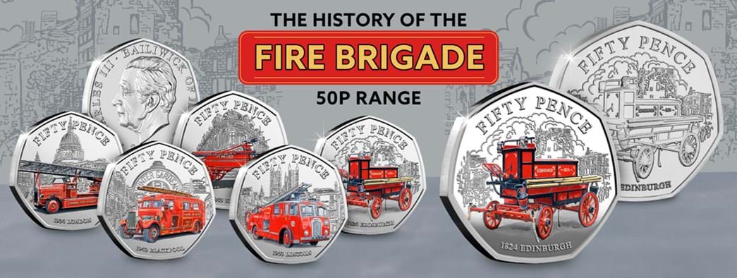 The History of the Fire Brigade 50p Range