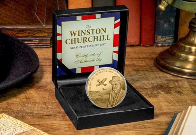 The Winston Churchill Gold Plated Piedfort Lifestyle 01