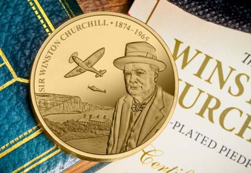 The Winston Churchill Gold Plated Piedfort Lifestyle 02