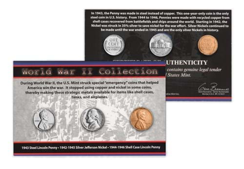 U.S. WWII Coin Collection Front And Back