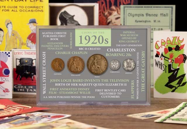 LS UK 1920 UK Coin Set Frame With Replica Pack Lifestyle