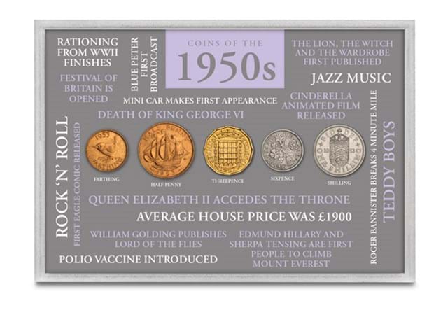 LS UK 1950 Coins In Frame