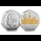 KCIII Inaugural Year Silver (With Gold Plate) 50Ps State Opening Of Parliament Obv Rev