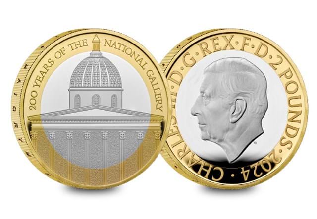 NAT1 UK 2024 National Gallery Silver Proof £2 Obverse And Reverse