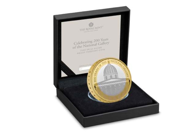 NAT9 UK 2024 National Gallery Silver Proof Piedfort £2 Coin In Box