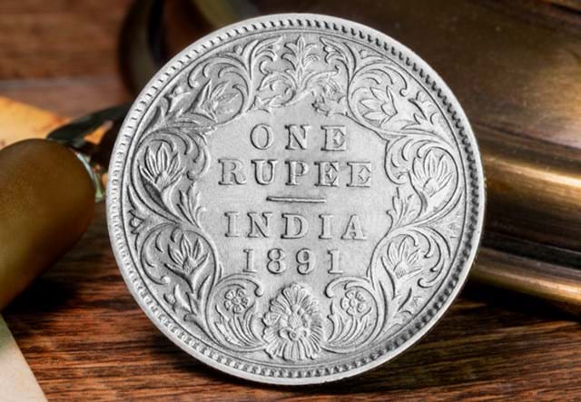 Queen Victoria Silver Rupee And Half Crown Lifestyle 05