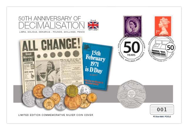 DN 2021 UK 50Th Anniversary Of Decimalisation Silver 50P PNC Product Images 1