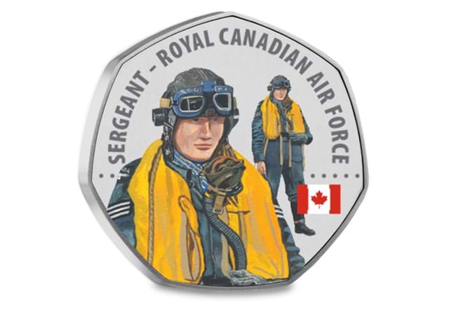 D Day Forces Heptagonal Medal Sergeant Royal Canadian Airforce Rev