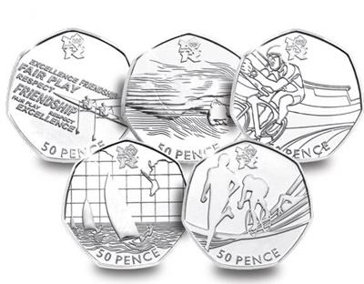 London 2012 50p Coin Pack - Row