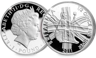 The UK 2011 1/2oz Silver Britannia
