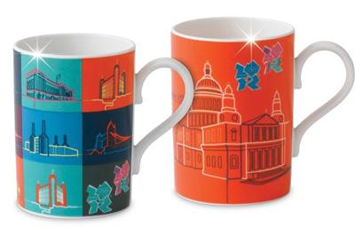 2012 Olympic London Line Art Mugs (Set of 2)