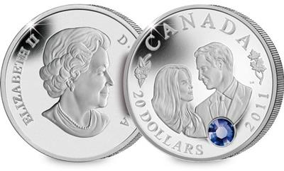 Royal Canadian Mint Fine Silver Royal Wedding $20 Coin